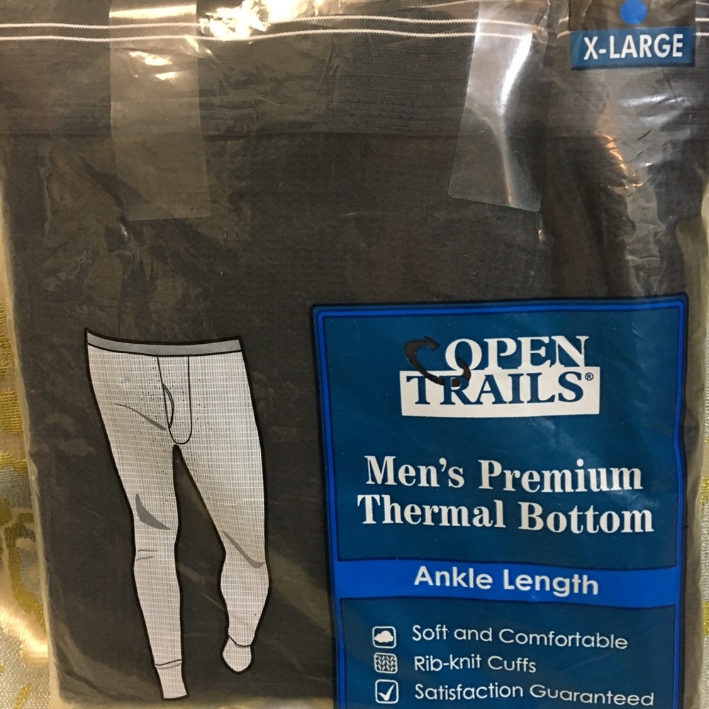 Men’s Black Premium Thermal Bottoms